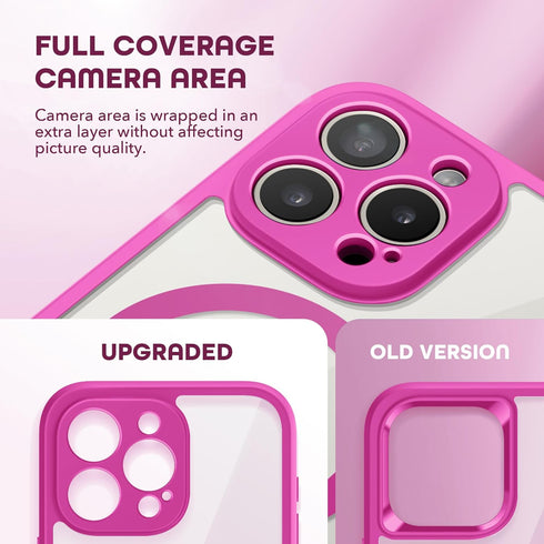 TIESZEN iPhone 15 Pro Max Case, Rose Red - Dustproof, MagSafe Compatible, 9H Tempered Glass & Privacy Screen Protectors.