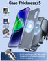 Lekente Wireless Car Charger, 15W Qi Fast Charging Phone Mount, Auto-Clamping Air Vent Holder for iPhone