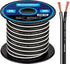InstallGear 14 Gauge AWG 30ft Black Speaker Wire Cable for Car and Home Theater