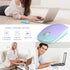 Unipows Wireless Mouse, 2.4G Slim Portable Computer Mouse with Nano Receiver, Less Noise Mobile Optical Mice for