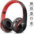 Bluetooth Over Ear Headphones, Foldable LED Stereo Headset with Built-in Microphone, Noise-Cancelling for