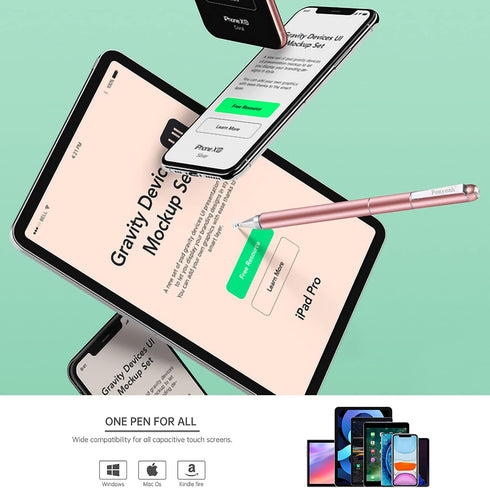 Penyeah Sparkling Diamond Stylus Pen, Multi-Tips Capacitive Stylist for Touch Screen Cellphones/Tablets,Retirement