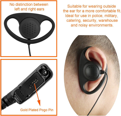 Walkie Talkie Earpiece for Motorola XPR 6350 6550 7350 7550e, APX 4000 6000 7000 8000, XiR P8200 8260 8268 Headset