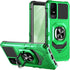 TJS Heavy Duty Drop Protection Case for TCL ION X/V/40 Z, Metal Ring Magnetic Kickstand - Green
