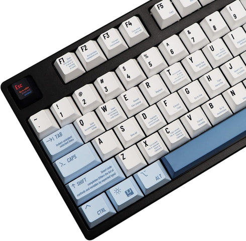 MOLGRIA Keycaps Hello World 134 Set, Custom PBT Cherry Profile Key Caps with Puller for Gateron Kailh MX