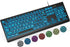 SABLUTE Large Print Backlit Keyboard, Wired USB Lighted Computer Keyboard with 7-Color Backlit for PC, Laptop