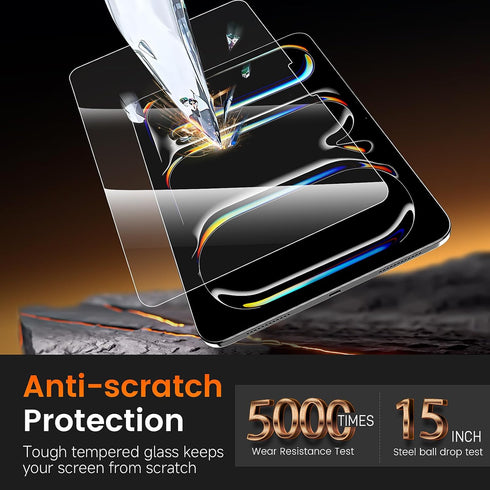 2 Pack 13 inch (M5/M4 2025/2024) 9H+ PandaShield Screen Protector for iPad Pro - Tempered Glass, Easy-Install Box