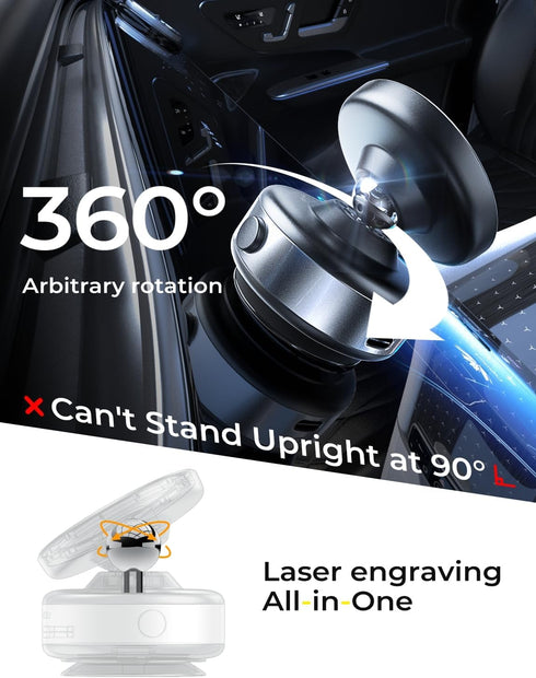 LISEN 360 17 16e 16 15 Suction Phone Mount, Content Creator Vlogging Portable Super Stable Electric Vacuum Magnetic