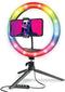 Bower 10 inch RGB Selfie Desktop Ring Light Stand Studio Kit - Ultra