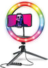 Bower 10 inch RGB Selfie Desktop Ring Light Stand Studio Kit - Ultra