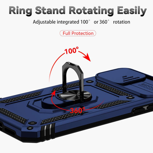 iPhone 11 Case, Navy Blue, Dual Layer, 15 FT Military Grade Drop Protection, Camera Lens Cover, HD Screen Protector,