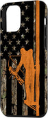Bow Hunting Tree Stand Deer Hunter American Flag Camouflage Case for iPhone 12 mini