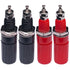 CESS Amplifier Terminal Connector Binding Post, Banana Plug Jack Socket Panel/Chassis Mount Connectors (4 Pack)