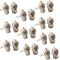 BNC Female Nut Bulkhead Panel Connector 20-Pack, Solder Jack Adapters for RG58 RG59 RG6 RF Coaxial Cable Welding