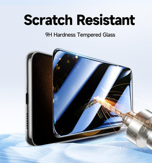 MAGIC JOHN Privacy Screen Protector for Samsung Galaxy S23 Plus (6.6") - 2 Pack, Tempered Glass, Anti-Scratch, Bubble