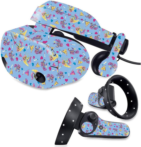 MightySkins Skin for Samsung Odyssey Plus VR - Castle Unicorns | Durable Vinyl Decal Wrap Cover