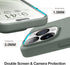 GONEZ iPhone 14 Pro Case - Calke Green, Shockproof Liquid Silicone, Soft Anti-Scratch Lining + 2 Screen & Camera