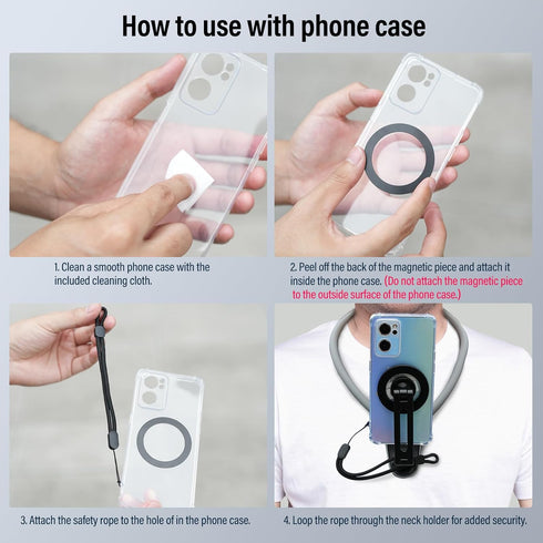 Sirui Magnetic Neck Mount for Phones, Neck Holder POV Hand Free Necklace Mounting Accessories for iPhone & Android