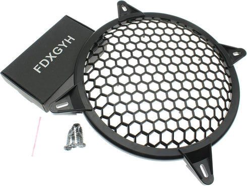 FDXGYH 2 Pack Black 10 Inch Speaker Grill Subwoofer Grill Waffle Guard Protector Cover with Mounting Screws for Home