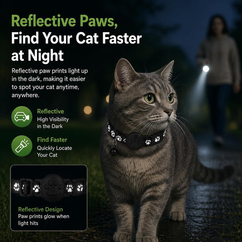 JNLIK Pet Tracker,GPS Collar for Cats (Android Only) Smart tag,Waterproof Compatible with Google Find My,No Monthly