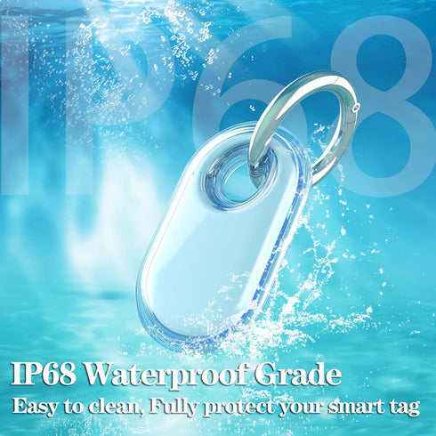 2 Pack Waterproof Holder for Samsung Galaxy SmartTag2, TPU GPS Tracker Protective Case with Keychain, Anti-Scratch