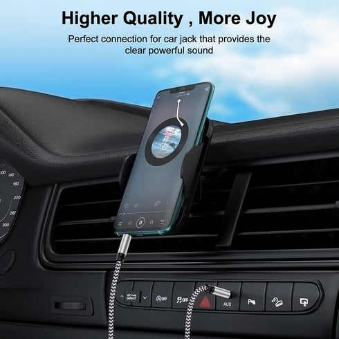 HOOTEK 6FT Headphone Extension Cable: 3.5mm Male to Female Stereo with Microphone, Nylon Braided Aux for iPhone, iPad,
