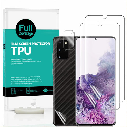 Ibywind Screen Protector for Samsung Galaxy S20+ (2 Pcs), Flexible TPU Film, 1Pc Camera Lens Protector, Bubble Free