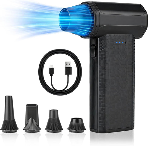 Jvtlirdfu Compressed Air Duster-150000RPM Super Power Electric Duster, 3-Gear Turbo FanRechargeable Cordless Air