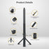 UTEBIT 5.9"-47" Insta360 X5/X4, 3, 1/4" Bullet Time Handle Tripod Rotating Grip with Invisible Selfie Stick, Compatible