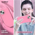 SURPHY iPhone 14 Case (6.1", 2022) - Pink Liquid Silicone, MagSafe Compatible, with 2 Screen Protectors & Camera Cover.
