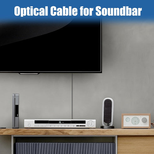 Gtziqa 10 10ft 3meter Optical Audio Cable Feet, / Optical Cable for Soundbar Ultra Thin Cord Fiber Optic Cord