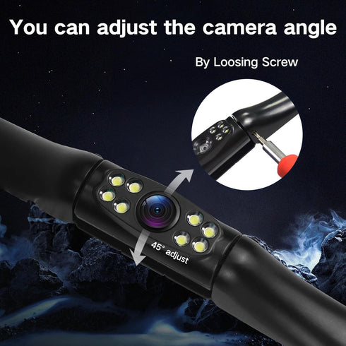 YUGUANG 1080P 170 License Plate Backup Camera, AHD Degree Wide View Angel Night Vision Guide Line On/Off Waterproof