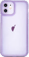 Cute Clear Bling Crystal Diamond iPhone 12 Case with Sparkle Camera Lens Protector, Soft TPU Cover for Women, Purple.