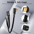 Smoizheff 16.5ft/5m 90 20Gbps 3.2 2 100W 4K@60Hz USB C Extension Cable with Angle, USB Gen & PD Charging, Nylon Braided