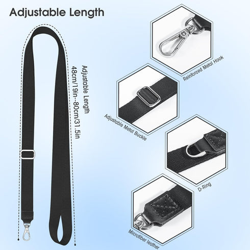 Cordivo 2 Pack-2Adjustable Strap,2Letter Cell Phone Lanyard Crossbody Patches,Universal Neck Strap Compatible with Most