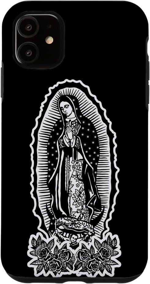 Our Lady Virgen De Guadalupe Tattoo Case for iPhone 11 - Virgin Mary Design for Men & Women