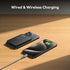 MOMAX 5000mAh Magnetic Power Bank, Wireless Portable Charger with Wired 20W Fast Charging, Compatible with Magsafe,
