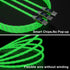 3-in-1 Multi USB Universal Flowing LED Light Up Phone Charge Cable, Lightning+Type C+Micro USB for iPhone 14/13/12