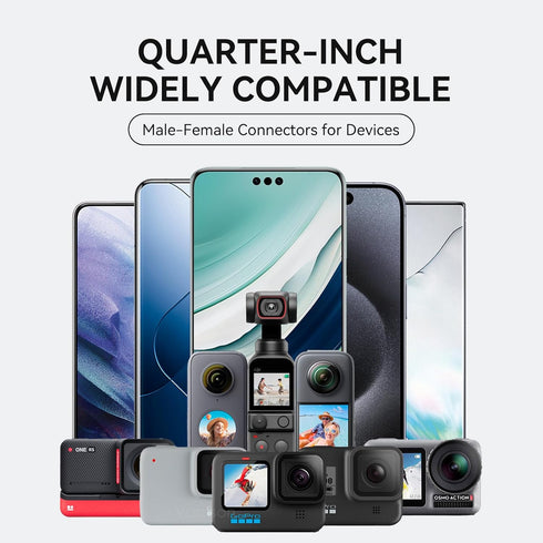 Magnetic Flexible Phone Mount Clamp Tripod Stand for Phones, Black Stick Pole for Stroller, Treadmill, Bike, Motorcycle