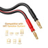 GearIT 14 AWG Speaker Cable Wire with Banana Plugs - 2 Pack, 9.9 Feet - 14Ga Gauge Banana Wire for Bi-Wire Bi-Amp HiFi