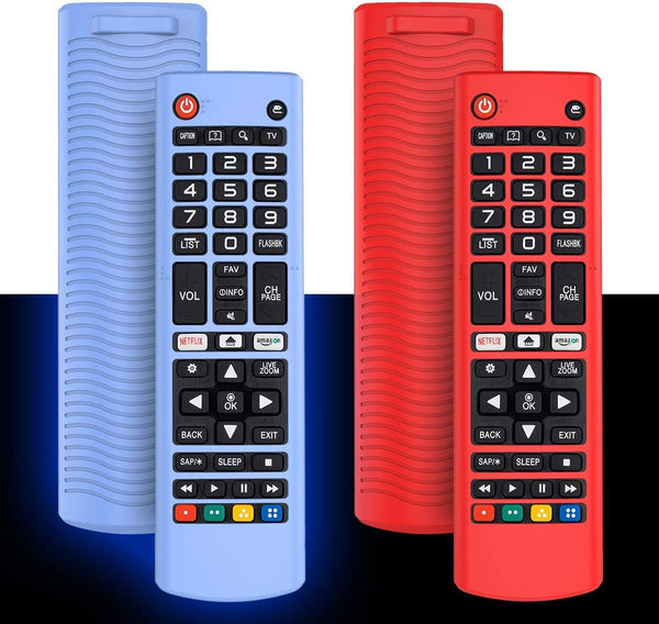 2Pack Silicone Case for LG Smart TV Remote AKB75095307 AKB75375604 AKB74915305, Shockproof Anti-Lost Cover