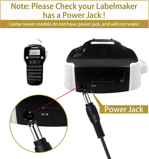 9V AC DC Adapter Compatible with DYMO LabelManager 220P 150 LM500TS Charger, Replacement for Multiple Label Makers