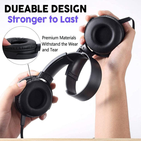 5-Pack,Durable 3.5mm Bulk Kids Headphones for School Classroom Wired On-Ear Plug for Kids,Students,Computer,Kindle