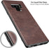 SALAWAT Slim PU Leather Case for Galaxy Note 9, Vintage Shockproof Phone Cover, Dark Brown