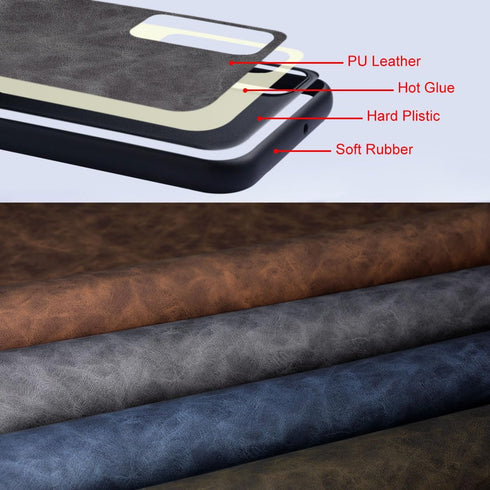 Premium Leather Case for Asus ROG Phone 7 5G - Retro Design, Full Protection (Gray) - Perfect for gamers!