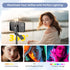 SENSYNE 360 Selfie Stick with Light, Phone Tripod with Rotatable Handle Compatible with Cellphones