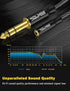1/4 Headphone Adapter, 6.35mm Male to 3.5mm Female Audio Jack Adapter for Mixer, Guitar, Amplifier