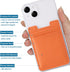 2Pack Phone Wallet, Leather Phone Card Holder Adhesive Stick On Credit Card Pocket for Back of iPhone and Android
