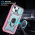 Case for iPhone 14, Shockproof Impact Resistant with Slide Lens Protective Cover, 6.1 inch (Pink Green)