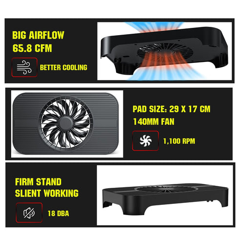 Network Devices Cooling Solution USB Fan, 5V USB Quiet Fan with 65.8CFM Airflow for Router TV Receiver Cooling